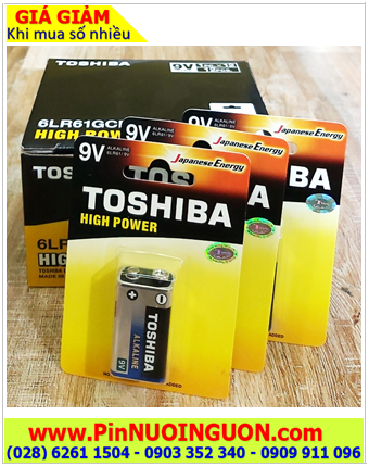 COMBO 1 HỘP 12vỉ Pin 9v Alkaline Toshiba 6LR61GCP-BP1 chính hãng _Giá chỉ 648.000đ/HỘP